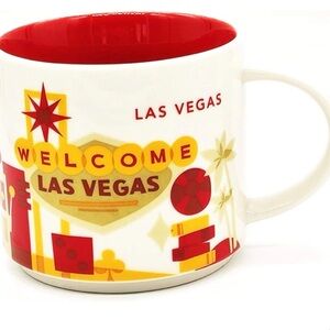 Starbucks You are Here Collection Las Vegas red & orange ceramic coffee mug